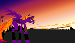 Size: 1649x941 | Tagged: safe, artist:michellethet-34, oc, oc only, pegasus, pony, fallout equestria, solo