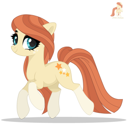 Size: 2543x2543 | Tagged: safe, artist:r4hucksake, oc, oc only, oc:frazzle, earth pony, pony, coat markings, cream coat, cute, eyelashes, eyeshadow, female, female oc, freckles, long mane, long tail, looking back, makeup, mare, mare oc, ocbetes, orange mane, orange tail, simple background, socks (coat markings), solo, straight mane, straight tail, striped mane, striped tail, tail, teal eyes, thick eyelashes, transparent background