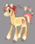 Size: 706x876 | Tagged: safe, artist:beyhr, part of a set, oc, oc only, oc:pink lady (beyhr), earth pony, pony, alternate universe, appaloosa, apple family member, bandana, blaze (coat marking), blue eyes, bonnet, brown hooves, coat markings, color palette, colored ears, colored hooves, colored muzzle, cream coat, earth pony oc, eyelashes, facial markings, female, female oc, gray background, heart, heart mark, hooves, leg markings, long description, looking back, lore in description, mare oc, mealy mouth (coat marking), pale muzzle, profile, reference sheet, short mane, short tail, simple background, smiling, socks (coat markings), standing, tail, text, two toned mane, two toned tail