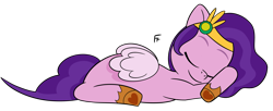 Size: 3953x1613 | Tagged: safe, artist:frownfactory, pipp petals, pegasus, pony, g5, my little pony: tell your tale, adorapipp, cute, eyes closed, female, simple background, sleeping, solo, transparent background