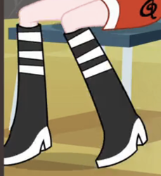 Size: 446x486 | Tagged: safe, screencap, drama letter, watermelody, equestria girls, g4, my little pony equestria girls, boots, boots shot, boots showcase, cropped, feet shot, feet showcase, legs, legs shot, legs showcase, pictures of legs, shoes, sitting