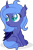 Size: 1915x2908 | Tagged: safe, artist:cirillaq, princess luna, alicorn, bat pony, bat pony alicorn, g4, bat wings, curved horn, female, filly, filly luna, horn, race swap, simple background, solo, transparent background, vector, wings, woona, younger