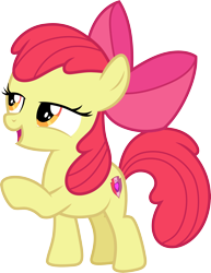 Size: 3000x3883 | Tagged: safe, artist:cloudy glow, apple bloom, earth pony, pony, g4, apple bloom's bow, bow, female, filly, foal, hair bow, simple background, solo, the cmc's cutie marks, transparent background, vector