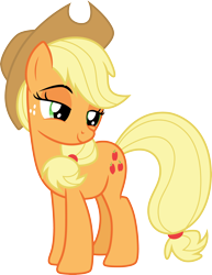 Size: 3000x3885 | Tagged: safe, artist:cloudy glow, applejack, earth pony, pony, g4, applejack's hat, cowboy hat, female, hat, mare, simple background, solo, transparent background, vector