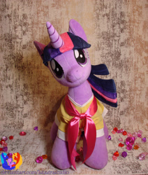 Size: 2304x2721 | Tagged: safe, artist:1stastrastudio, twilight sparkle, pony, unicorn, g4, birthday dress, clothes, dress, irl, photo, plushie, solo, unicorn twilight