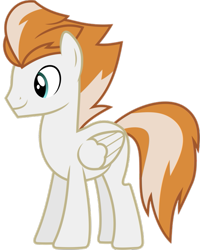 Size: 561x703 | Tagged: safe, artist:90sigma, edit, fire streak, pegasus, pony, g4, grin, male, simple background, smiling, solo, stallion, transparent background, vector