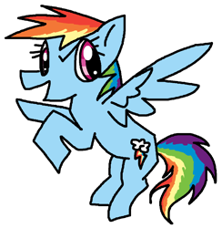 Size: 1030x1055 | Tagged: safe, artist:anonymous, rainbow dash, pegasus, pony, g4, 1000 hours in ms paint, simple background, solo, transparent background