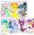 Size: 3530x3582 | Tagged: safe, artist:shanyata, jasmine leaf, minty (g4), plaid stripes, pony of shadows, sandbar, silver glow, spitfire, stygian, earth pony, pegasus, pony, unicorn, g3, g4, candy, cloak, clothes, eyes closed, female, filly, foal, food, horn, lollipop, male, mare, simple background, six fanarts, spoon, stallion, sunglasses, tea, white background