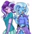 Size: 1257x1336 | Tagged: safe, artist:parappaya, starlight glimmer, trixie, human, equestria girls, g4, cape, clothes, duo, duo female, eyes closed, female, fgsfds, lesbian, open mouth, open smile, ship:startrix, shipping, simple background, smiling, trixie's cape, white background