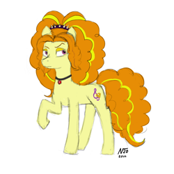 Size: 1316x1316 | Tagged: safe, artist:adamv20, adagio dazzle, pony, rainbow rocks 10th anniversary, g4, earth pony adagio dazzle, ponified, screencap reference, simple background, solo, white background