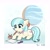 Size: 2048x2048 | Tagged: safe, artist:tabithaqu, coco pommel, earth pony, pony, g4, button, cocobetes, cute, lying down, mouth hold, pencil, pincushion, prone, solo, window