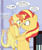 Size: 2420x2848 | Tagged: safe, artist:crock2121, sunset shimmer, oc, half-siren, pony, unicorn, g4, cute, dialogue, female, filly, foal, holding a pony, horn, interspecies offspring, magical lesbian spawn, mama sunset, mare, mother and child, mother and daughter, ocbetes, offspring, open mouth, open smile, parent:adagio dazzle, parent:sunset shimmer, parents:sunsagio, shimmerbetes, smiling, speech bubble, tail, tail wag