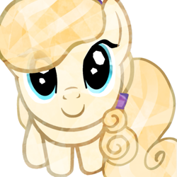 Size: 751x752 | Tagged: safe, anonymous artist, golden wheat, crystal pony, pony, g4, games ponies play, my little pony: friendship is magic, cute, female, from above, mare, meme, simple background, solo, white background