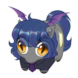 Size: 3514x3520 | Tagged: safe, alternate character, alternate version, artist:rrd-artist, oc, oc only, oc:shadow bite, bat pony, pony, bat pony oc, bat wings, big eyes, clothes, commission, cute, ear fluff, ear piercing, earring, horn, jewelry, lying down, majestic as fuck, male, necktie, piercing, ponyloaf, prone, shirt, simple background, slit pupils, solo, spread wings, stallion, stare, transparent background, wings, ych result