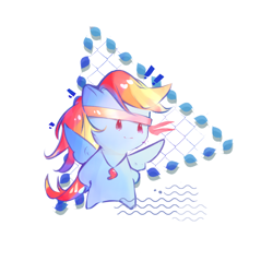 Size: 1080x1080 | Tagged: safe, artist:mengmao422, rainbow dash, pegasus, semi-anthro, g4, abstract background, chibi, cute, dashabetes, simple background, solo, white background