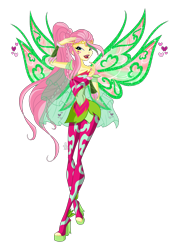 Size: 1551x2190 | Tagged: safe, artist:machakar52, fluttershy, fairy, equestria girls, g4, alternate hairstyle, bloomix, clothes, collarbone, colored wings, concave belly, crossover, curvy, fairy wings, fairyized, gradient wings, green wings, high heels, hourglass figure, looking at you, open mouth, open smile, platform heels, shoes, simple background, skinny, smiling, sparkly wings, thin, transparent background, wide hips, wings, winx, winx club, winxified