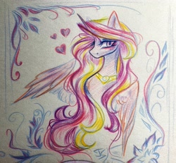 Size: 3272x3024 | Tagged: safe, artist:jsunlight, princess cadance, alicorn, pony, g4, solo, traditional art