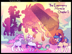 Size: 1280x960 | Tagged: safe, artist:mrraapeti, oc, oc only, oc:circus peanut, oc:night shift, earth pony, pony, unicorn, comic:the evermerry miracle, female, horn, male, mare, stallion