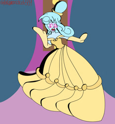 Size: 1280x1375 | Tagged: safe, artist:thehardcolt89, oc, oc only, oc:jemimasparkle, human, equestria girls, g4, ballgown, beauty and the beast, belle, clothes, cute, dress, evening gloves, female, gloves, gown, long gloves, ocbetes, open mouth, solo