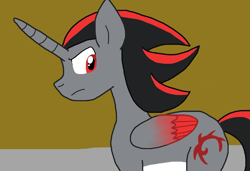 Size: 1124x767 | Tagged: safe, artist:cmara, alicorn, pony, male, ponified, rule 85, shadow the hedgehog, solo, sonic the hedgehog (series)