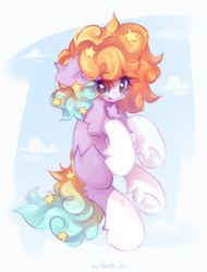 Size: 3040x4000 | Tagged: safe, artist:vanilla-chan, artist:vanilla_chan, oc, oc only, earth pony, pony, earth pony oc, fluffy, high res, looking at you, smiling, smiling at you, solo