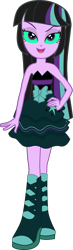 Size: 879x3000 | Tagged: safe, artist:fireluigi29, twilight sparkle, oc, oc:twivine sparkle, human, equestria girls, g4, bare shoulders, clothes, dress, fall formal outfits, female, simple background, sleeveless, solo, strapless, transparent background