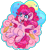 Size: 1600x1752 | Tagged: safe, artist:thehaywaiianhorse, pinkie pie, earth pony, pony, g4, chibi, cupcake, cute, diapinkes, food, solo