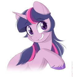 Size: 1599x1687 | Tagged: safe, artist:higglytownhero, twilight sparkle, pony, unicorn, g4, leak, alternate hairstyle, blushing, camp cutie mark, colored hooves, cute, female, grin, hooves, horn, mare, raised hoof, simple background, smiling, solo, twiabetes, unicorn twilight, unshorn fetlocks, white background