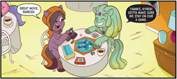 Size: 1621x725 | Tagged: safe, idw, official comic, kyren, raneigh, earth pony, ghost, ghost pony, pony, g5, maretime mysteries #4, my little pony: maretime mysteries, my little pony: tell your tale, official, spoiler:comic, spoiler:g5, spoiler:g5comic, comic, female, indoors, male, mare, stallion