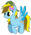 Size: 720x827 | Tagged: safe, artist:lucky bolt, artist:pegasski, oc, oc only, oc:lucky bolt, pegasus, pony, g4, backwards ballcap, base used, baseball cap, bow, cap, colored wings, female, flying, hair bow, hat, simple background, solo, transparent background, two toned mane, two toned wings, wings