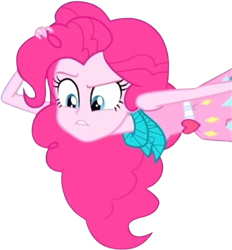 Size: 2342x2520 | Tagged: safe, edit, edited screencap, editor:homersimpson1983, screencap, pinkie pie, human, equestria girls, g4, background removed, bare shoulders, female, not a vector, simple background, sleeveless, solo, transparent background