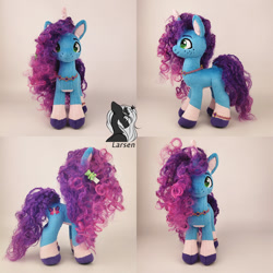 Size: 1000x1000 | Tagged: safe, artist:larsen toys, misty brightdawn, pony, unicorn, g5, accessory, curly mane, cute, female, horn, irl, jewelry, looking at you, mare, mistybetes, necklace, photo, plushie, rebirth misty, solo