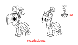 Size: 938x543 | Tagged: safe, meadowbrook, earth pony, g4, leak, concept art, female, healer's mask, mare, mask, simple background, solo, white background