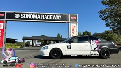 Size: 1280x720 | Tagged: safe, zipp storm, g5, car, honda civic, instagram, irl, outdoors, photo, race track, sonoma raceway, zipp civic