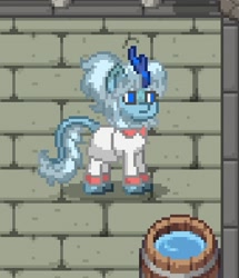 Size: 1019x1187 | Tagged: safe, oc, oc only, oc:winter frost, kirin, pony, equestria at war mod, pony town, clothes, kirin oc, solo, uniform, water