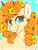 Size: 1842x2400 | Tagged: safe, alternate version, artist:thehaywaiianhorse, pear butter, earth pony, pony, g4, bust, cheek fluff, ear fluff, eye clipping through hair, eyebrows, eyebrows visible through hair, female, flower, flower in hair, looking at you, mare, portrait, smiling, smiling at you, solo