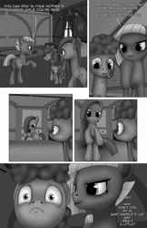 Size: 1989x3072 | Tagged: safe, artist:anonymousandrei, derpibooru exclusive, li'l cheese, limestone pie, marble pie, earth pony, pony, comic:life of li'l cheese, g4, aunt and nephew, bedroom, colt, comic, dialogue, female, foal, hey kid you wanna ss?, male, mare, older limestone pie, older marble pie, pie family home, talking