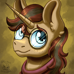 Size: 2000x2000 | Tagged: safe, artist:gallinus, oc, oc only, pony, unicorn, artfight, horn, solo