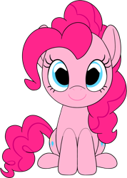 Size: 711x1000 | Tagged: safe, artist:youtooz, pinkie pie, earth pony, pony, g4, cute, diapinkes, female, front view, mare, simple background, smiling, solo, transparent background, youtooz