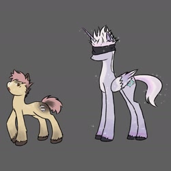 Size: 2193x2193 | Tagged: safe, artist:cambria light, pegasus, pony, anime, gray background, jujutsu kaisen, male, ponified, satoru gojou, simple background, stallion, yuuji itadori