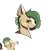 Size: 1280x1280 | Tagged: safe, artist:slyvester_skunk, oc, oc only, oc:un-lucky charm, pegasus, pony, brown coat, bust, green mane, pegasus oc, portrait, simple background, solo, tan coat, transparent background