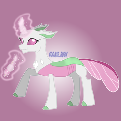 Size: 2900x2900 | Tagged: safe, artist:cookie-ruby, oc, oc only, changedling, changeling, g4, changedling oc, changeling oc, concave belly, gradient background, solo