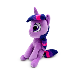 Size: 1500x1500 | Tagged: safe, artist:youtooz, twilight sparkle, alicorn, pony, g4, female, irl, mare, photo, plushie, simple background, smiling, solo, twilight sparkle (alicorn), twilight sparkle plushie, white background, youtooz