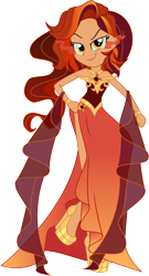 Size: 4764x8794 | Tagged: safe, artist:shootingstarsentry, oc, oc only, oc:shadow flame, equestria girls, g4, absurd resolution, bare shoulders, clothes, dress, female, not sunset shimmer, simple background, solo, transparent background