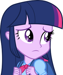 Size: 3000x3597 | Tagged: safe, artist:cloudy glow, twilight sparkle, human, equestria girls, g4, backpack, cute, female, sad, sadorable, simple background, solo, transparent background, twiabetes, vector