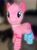 Size: 2233x2998 | Tagged: safe, artist:thebronypony123, pinkie pie, earth pony, g4, clothes, female, indoors, irl, photo, plushie, socks, solo, striped socks