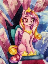 Size: 3024x4032 | Tagged: safe, artist:jsunlight, princess cadance, alicorn, pony, g4, solo, traditional art, watercolor painting