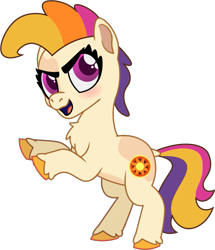 Size: 743x863 | Tagged: safe, artist:prixy05, sunny daze (g3), earth pony, pony, series:magic forest, g3, female, filly, foal, rearing, simple background, solo, transparent background, vector