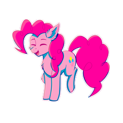 Size: 5000x5000 | Tagged: safe, artist:y_a_h_z, pinkie pie, earth pony, pony, g4, absurd resolution, png, simple background, solo, white background