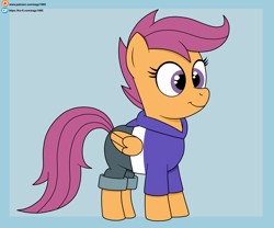 Size: 6000x5000 | Tagged: safe, artist:eagc7, scootaloo, pegasus, pony, g4, clothes, cosplay, costume, female, ko-fi, luz noceda (the owl house), passepartout, patreon, solo, the owl house